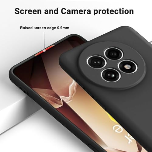 Image of FIRST MART Matte Silicone Back Cover for OnePlus 13R - Black