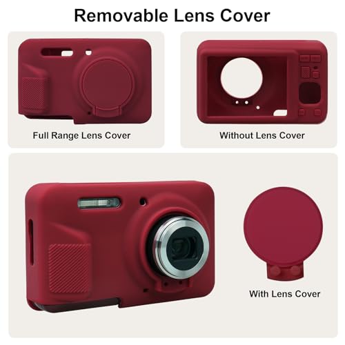Funda de silicona para cámara Kodak PIXPRO FZ55, color rojo miniatura 4