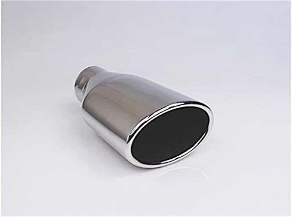 Resonated Oval Rolled Slant Ss Exhaust Tip 2.25In Id / 4.75Inx3.25In Od - DT-24134