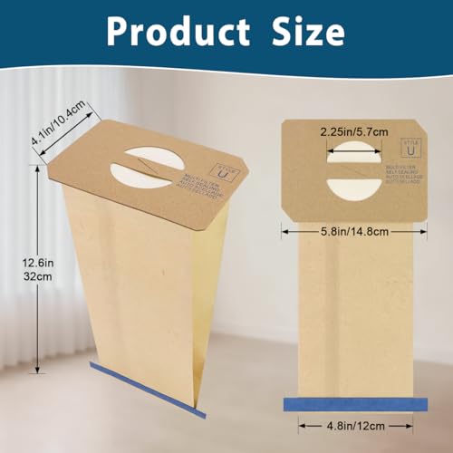 Image of 15 Pack Style U Vacuum Cleaner Bags Replacement Compatible with Electrolux Type U Upright Vacuums & Aerus Vacuums, Fits Discovery II, Lux 4000, Ultralux, Genesis, Prolux, Epic 3500