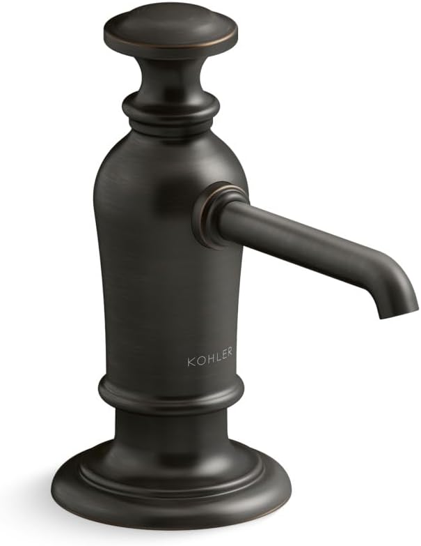 Kohler K35759-2BZ Artifacts Deck Mounted Soap/Lotion Dispenser with 16 oz Capacity Oil Rubbed Bronze