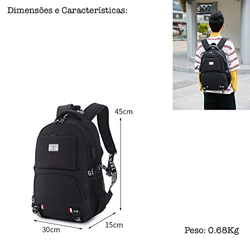 Mochila Unissex Premium Para Notebook de até 15,6 Polegadas