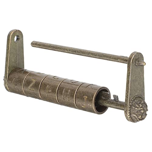 LIFKICH Chinese Characters Combination Password Padlock Vintage Chinese Ancient Lock Retro Padlock Decor