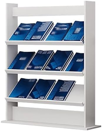 Large Capacity Wooden Brochure Display Holder - Floor Standing Magazine Rack for Literature, Journals, Catalogs & Leaflets - Ideal for Waiting Rooms, Trade Shows & Reading Areas