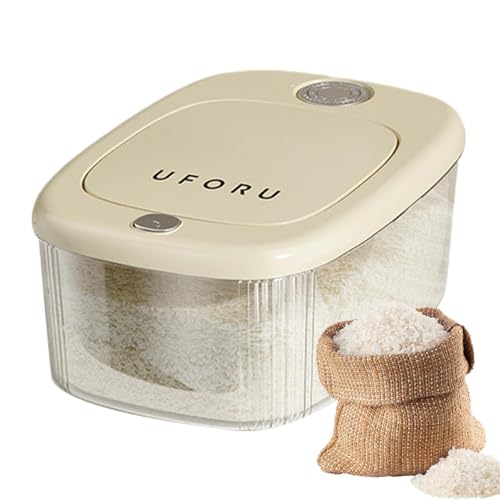 Organizador de arroz de cocina - Cajas de almacenamiento de arroz de cocina de gran capacidad, Contenedores multifuncionales para el almacenamiento de alimentos secos Contenedores de arroz sellados