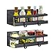 VINILITE 2 Pcs Estante Magnético para Nevera con 4 Ganchos Estante Magnético para Especias para Frigorífico y Superficies de Metal Estante de Almacenamiento para Nevera