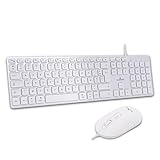 Pack Clavier Souris Filaire - BLUESTORK - KB Mac - Compatible Mac - Blanc