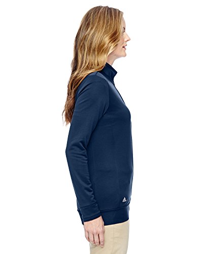 adidas-Ladies-ClimaLite-3-Stripes-French-Terry-Full-Zip-Jacket-Navy-White-Medium