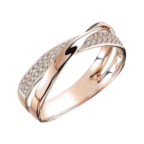 Genérico X chapado en oro - entrelazado apilable para mujer