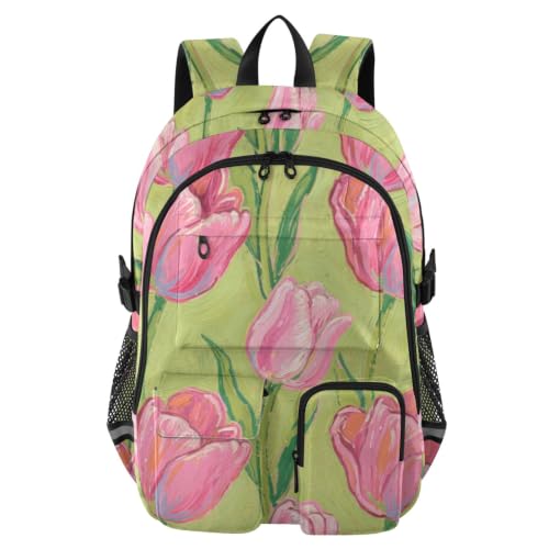 Mochila para laptop con rosas Rosas ideal para la universidad y viajes de fin de semana