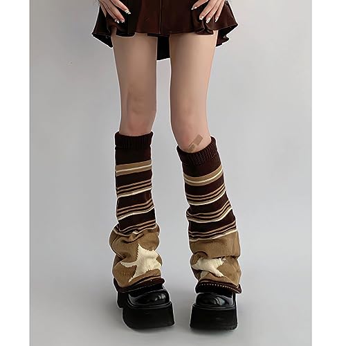 Zando Y2K Leg Warmers for Women Girls - Fashion Cute Warm Knit Legwarmers for Halloween Customes for Lolita Gothic 70s 80s3