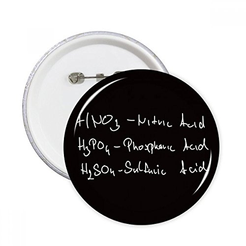 Acide broches rondes bouton de chimie, décoration de vêtements et accessoires en lot de 5