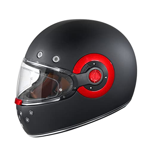 Image of SMK Retro Solid Full Face Helmet, Pinlock 70 Ready, ISI DOT ECE Certified