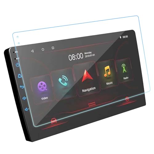 Navigation Screen Protector Anti-Glare Anti-Fingerprint Central Control Navigation Tempered Film with Cleaning Kit GPS Sat Nav Film Shockproof 10 Inch