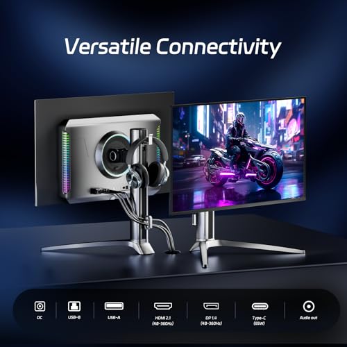 Image of 27 Inch 360Hz QD OLED 1440P Gaming Monitor, 3rd Gen Quantum Dot OLED 0.03ms GTG True 10 Bit, HDR400 109% DCI-P3 147% sRGB, Speakers Swivel Tilt Height Pivot Adjustable Type-C HDMI 2.1, DP1.4, G27T8T