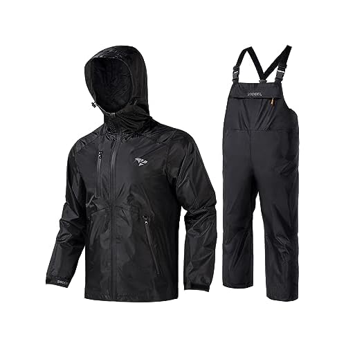 Rodeel Mens Waterproof Jacket and Overalls Set Waterproof Rain Jacket Bid Suit Ultimate Protection for Outdoor Adventures