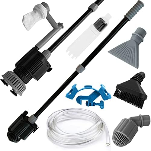 FinTech Aquarium Gravel Cleaner - Quickly and Easily Clean Your Aquarium - Aquarium Vacuum Gravel Cleaner - Ensure Your Fish Live in a Healthy and Clean Environment - Fish Tank Vacuum Gravel Cleaner
