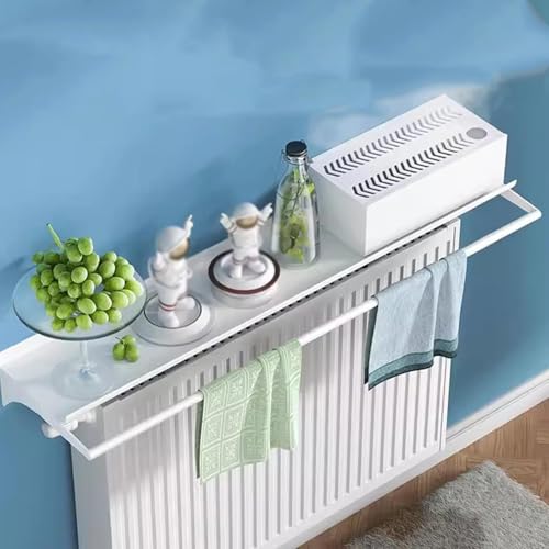 Moderna cubierta de radiador con estante flotante, fácil instalación, no requiere taladrar, mejora la decoración del hogar en baño, sala de estar, dormitorio, 70 cm de longitud
