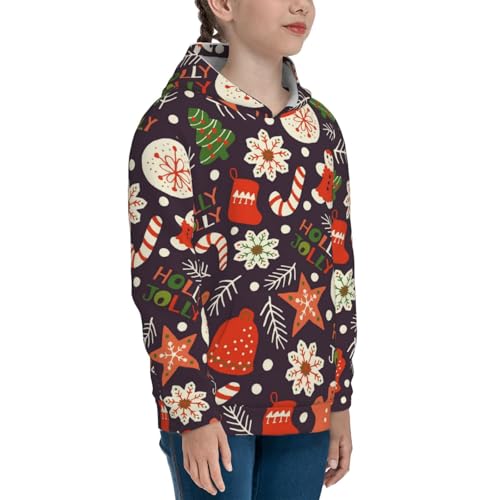 Winter Holiday Christmas Kids Pullover Hoodies Boys Sweatshirts Girls Athletic Clothes with Pocket3