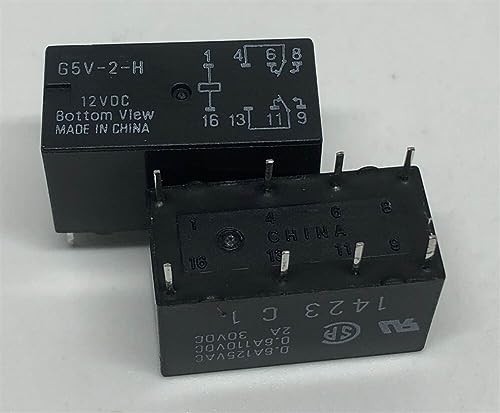 Relé G5V-2-H de 8 pines y 12VDC KmoNo para control de circuitos de baja señal