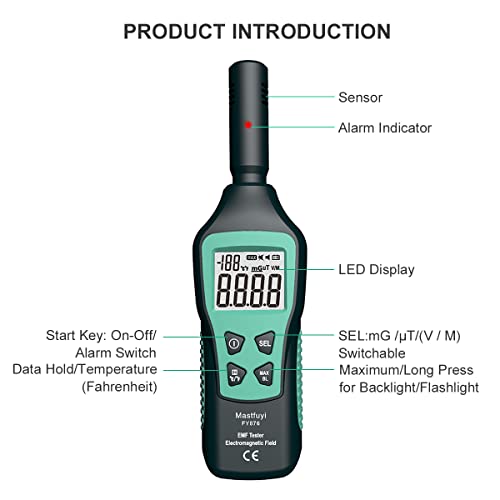 Medidor EMF portátil para radiación electromagnética miniatura 4