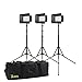 Ikan Mylo Mini Bi-Color 3-Point LED Light Kit, Black (MB4-3PT-KIT)