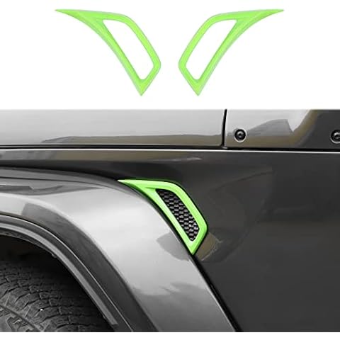 Hoolcar Car Wheel Eyebrow Side Air Conditioner Outlet Vent Trim Cover for 2018-2020 Jeep Wrangler JL JLU, Light Green Cover