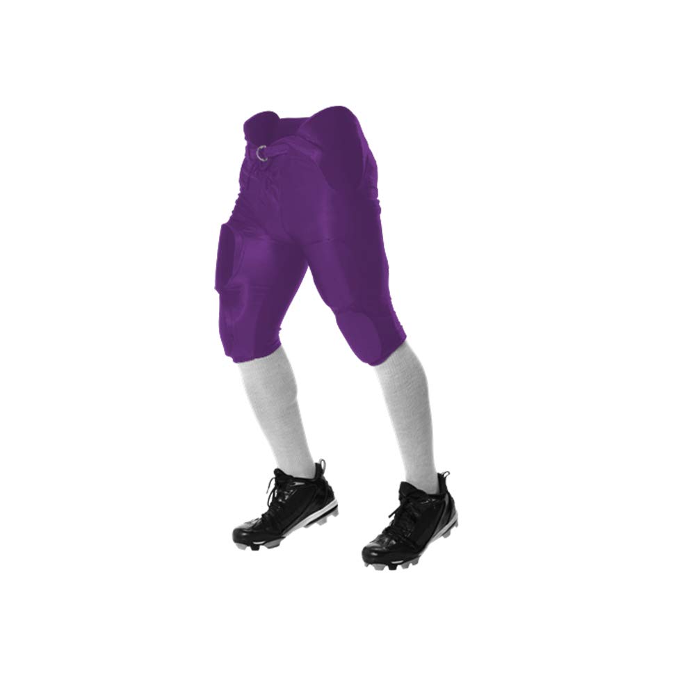 Alleson Athletic Youth Solo Series Integrated Football Pant, Purple, Large