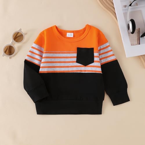 Image of FOCUTEBB Toddler Boy Clothes Baby Boys Fall Winter Outfits Long Sleeve Sweatshirt Top Jogger Pants Set Boys Outfit Set 12M-4T