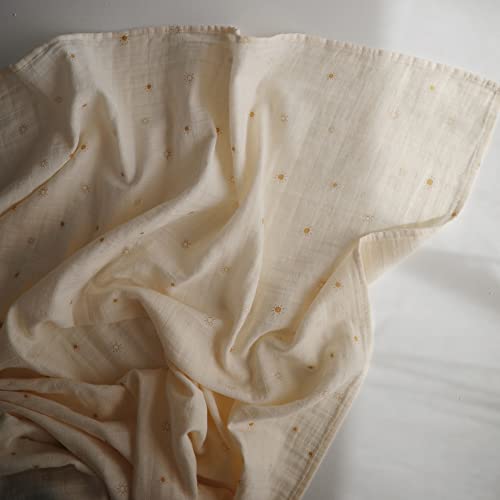 Image of mushie Muslin Baby Swaddle Blanket | 100% Organic Cotton (Sun)