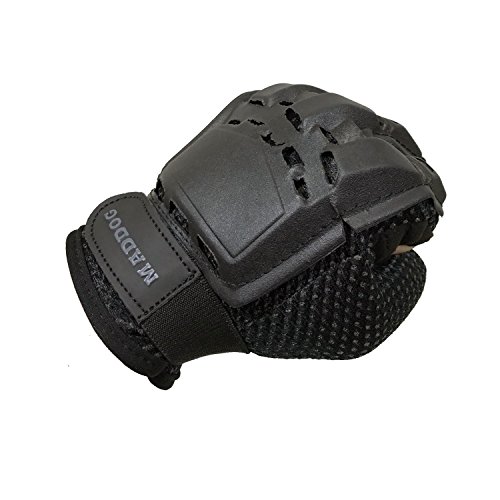 Maddog Tactical Half-Finger Paintball Airsoft Gloves - Stealth Black - Small/Medium #TOP6