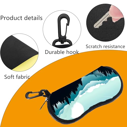 Image of Sunglass Case Soft Glasses Case 2 Pack Eyeglass Case With Hook Sunglass Organizer For Women
