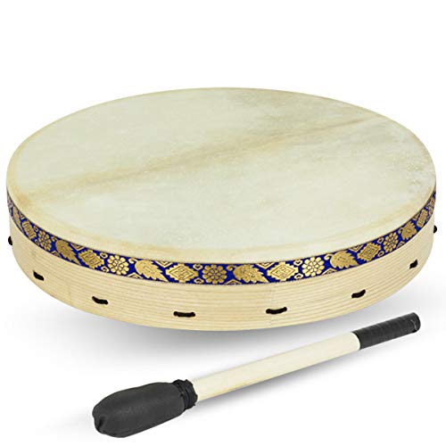 PANDERO CHAMANICO DE PIEL 16" (40CM) REF.VH01550 (Una Unidad)