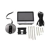 Türspion Kamera, 2.4G WLAN 2MP Türklingel Mit Kamera, 4,3Zoll Farbbildschirm Funkklingel Mit Kameras, Türklingel Kabellos 160° Weitwinkel & PIR Sensor, Nachtsicht, Live Ansicht Verfügbar