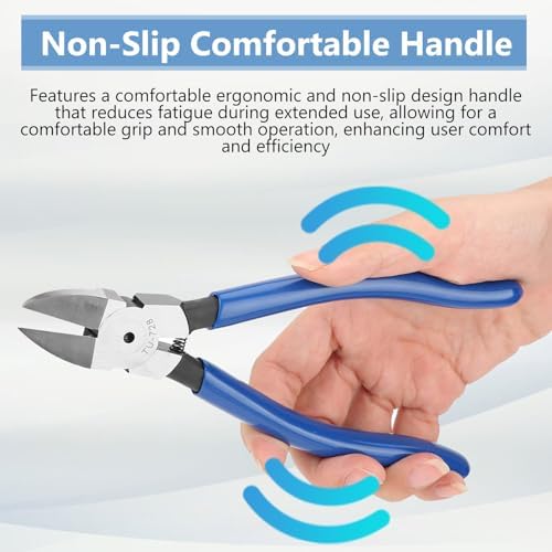 Miniatura 4 de TU-728 Cortadores de puerta empotrados - Alicates diagonales azules portátiles para varios cables