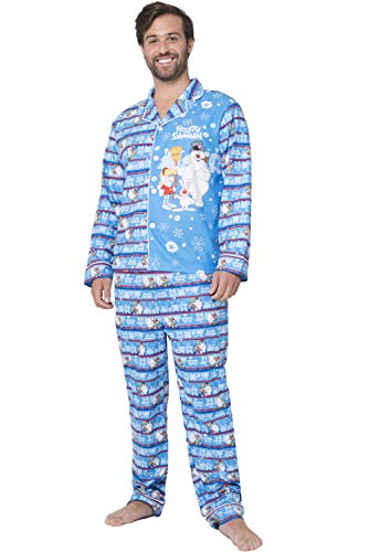 Frosty the Snowman Men's Coat Front Pajama Set2