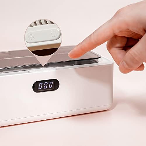 SWAREY Ultrasonic Cleaner 500ml Ultrasonic Jewellery Cleaner with Basket and 5 Time Settings 45000Hz Professional Ultrasonic Cleaner for Cleaning Jewelry Rings Dentures Watches Glasses Coins Tools