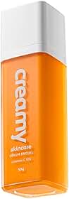 Creamy Skincare Vitamina C 30ml | Sérum Facial, Vitamina C 10%, Aumenta Firmeza da Pele, Previne Rugas Finas, Clareador de Manchas | Todos os Tipos de Pele