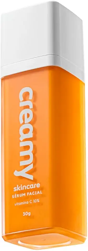 Creamy Skincare Vitamina C 30ml | Sérum Facial, Vitamina C 10%, Aumenta Firmeza da Pele, Previne Rugas Finas, Clareador de Manchas | Todos os Tipos de Pele