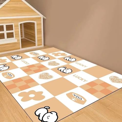 ペット用カーペット 可愛い柄 ペットマット pvc PU革 防水 防汚 拭ける 大判 トイレシート 下敷き 噛む予防 床暖房対応 床保護 漏れ防止 ケージ用 繰り返し使える フリーカット 140*200cm