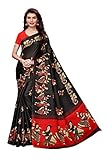Saree de style kalamkari et bhagalpuri en soie pour femme avec chemisier (Multi-Color_Free_Size) SDPL-KATHAK, Noir, taille unique
