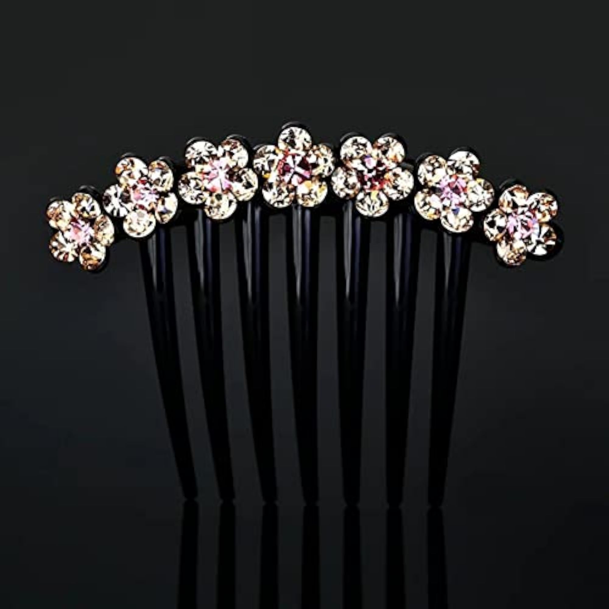 5Pcs Vintage Crystal Rhinestone Flower Hair Clips, Gift Set