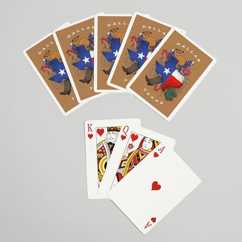 Lantern Press Baraja de 52 Cartas Poker Dallas Texas miniatura 7