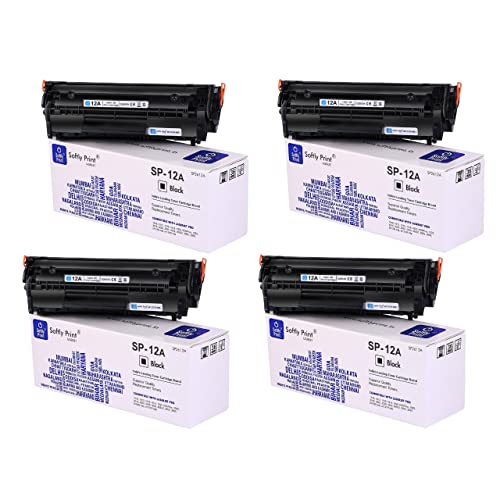 Image of 12A Toner Cartridge for HP 12A Q2612A High Yield Compatible for HP LaserJet M1005 MFP,1020,1010 /1012 /1018 /1022 /1022n /1022NW /3015 /3020 /3030 /3050 /3050z /3052 /3055 /M1319 /M1319F MFP (4 PCS)