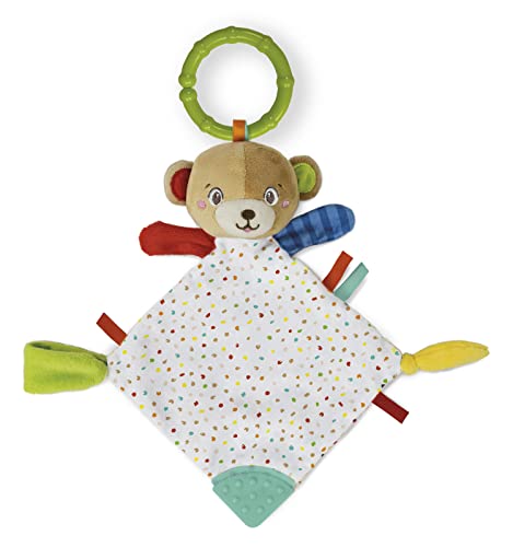 Clementoni Doudou Ourson Lovely Bear Conforter Peluche Educative Développement des Emotions Absorbe Les Odeurs Porte Tétine pour Enfants Dès - vue 1