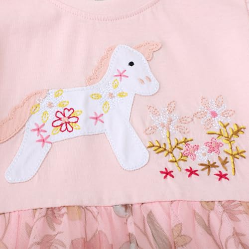 Image of Toddler Girls Tutu Dresses Cute Casual Short Sleeve Dress for Summer Daily Home School Party 2-8T