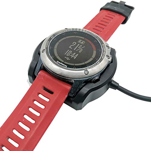 Jiujoja For Garmin Fenix 3/Fenix 3 Hr/Quatix 3/Tactix Bravo Charger Charging Dock Sync Data Cable 120Cm/3.93 Ft Cable Length For Fenix 3 Heart Smart Watch cover