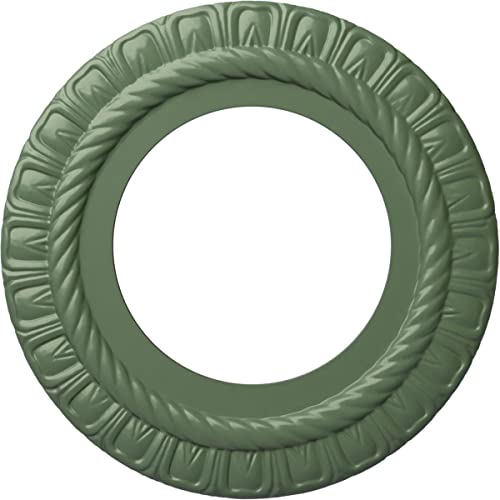 Image of Ekena Millwork Claremont Ceiling Medallion, Athenian Green