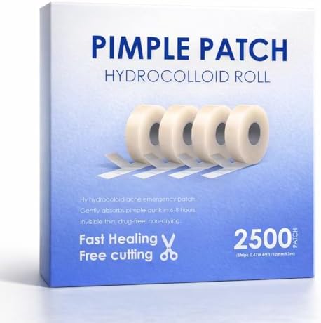 Pimple Patches for Face (2500 Count), Waterproof & Cut-to-Size Hy...