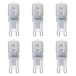 JUNSHI G9 LED Bulb,2.5W to 20W,6500K Cool White, 220 Lumens,AC220-240V LED Light Bulb,Pack of 6
